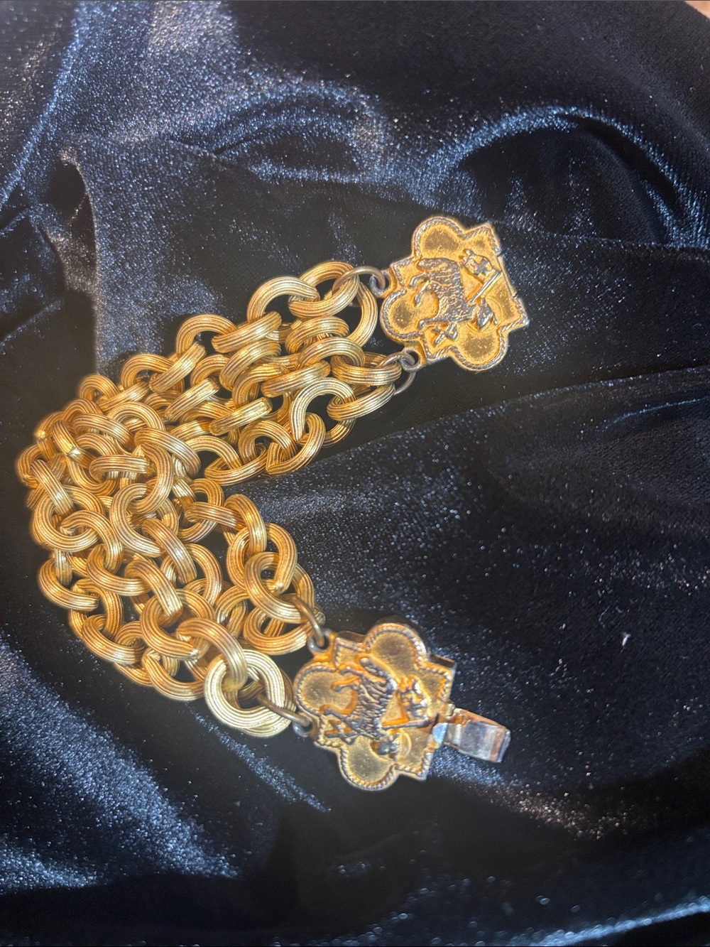 Gold-Tone Multi-Row Chain Bracelet
